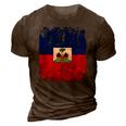 Haiti Flag Vintage Men Women Kids Haiti 3D Print Casual Tshirt Brown