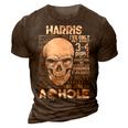 Harris Name Gift Harris Ive Only Met About 3 Or 4 People 3D Print Casual Tshirt Brown