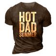 Hot Dad Summer Outdoor Adventure 3D Print Casual Tshirt Brown