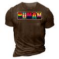 Human Lgbt Flag Gay Pride Month Transgender 3D Print Casual Tshirt Brown