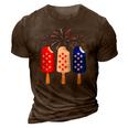 Ice Cream 4Th Of July American Flag Patriotic Men Women 3D Print Casual Tshirt Brown