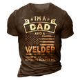 Im A Dad And Welder Funny Fathers Day & 4Th Of July 3D Print Casual Tshirt Brown