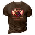 Im A Proud Daughter Of A Wonderful Dad In Heaven David 1986 2021 Angel Wings Heart 3D Print Casual Tshirt Brown