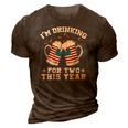 Im Drinking For Two This Year Pregnancy 4Th Of July 3D Print Casual Tshirt Brown