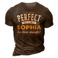 Im Not Perfect But I Am A Sophia So Close Enough 3D Print Casual Tshirt Brown