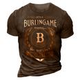 Its A Burlingame Thing You Wouldnt Understand Name 3D Print Casual Tshirt Brown