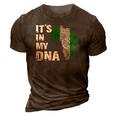 Its In My Dna Proud Nigeria Africa Usa Fingerprint 3D Print Casual Tshirt Brown