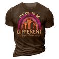 Its Ok To Be Different Vitiligo Awareness 3D Print Casual Tshirt Brown