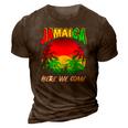Jamaica Here We Come Jamaica Calling 3D Print Casual Tshirt Brown