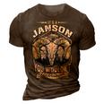 Janson Name Shirt Janson Family Name V4 3D Print Casual Tshirt Brown