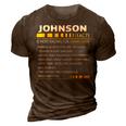 Johnson Name Gift Johnson Facts 3D Print Casual Tshirt Brown