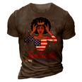 Juneteenth Is My Independence Day 4Th July Black Afro Flag 3D Print Casual Tshirt Brown