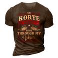 Korte Name Shirt Korte Family Name V2 3D Print Casual Tshirt Brown