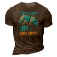 Leveling Up To Big Bro Again Gaming Lovers Vintage 3D Print Casual Tshirt Brown