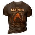 Marini Name Shirt Marini Family Name V4 3D Print Casual Tshirt Brown
