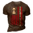 Mens 4Th Of July Us Flag Diver Dad Gift For Fathers Day 3D Print Casual Tshirt Brown