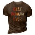 Mens Best Roman Ever Retro Vintage First Name Gift 3D Print Casual Tshirt Brown