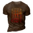 Mens Dada Daddy Dad Bruh Fathers Day 3D Print Casual Tshirt Brown