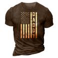 Mens Daddy American Flag Fathers Day Patriotic Usa 4Th Of July 3D Print Casual Tshirt Brown