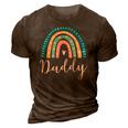 Mens Daddy Rainbow Gifts For Men Dad Family Matching Birthday 3D Print Casual Tshirt Brown