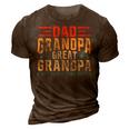 Mens Fathers Day From Grandkids Dad Grandpa Great Grandpa 3D Print Casual Tshirt Brown