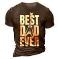 Mens Funny Dads Birthday Fathers Day Best Dad Ever 3D Print Casual Tshirt Brown