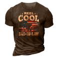 Mens Gift For Fathers Day Tee - Fishing Reel Cool Dad-In Law 3D Print Casual Tshirt Brown
