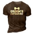 Mens Grooms Entourage Bachelor Stag Party 3D Print Casual Tshirt Brown