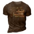 Mens Husband Daddy Protector Hero Fathers Day Flag Gift 3D Print Casual Tshirt Brown