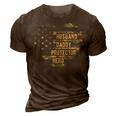 Mens Mens Husband Daddy Protector Heart Camoflage Fathers Day 3D Print Casual Tshirt Brown