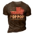 Mens Pop Pop The Man Myth Legend Fathers Day 4Th Of July Grandpa 3D Print Casual Tshirt Brown