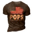 Mens Pops The Man Myth Legend Fathers Day 4Th Of July Grandpa 3D Print Casual Tshirt Brown