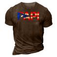 Mens Puerto Rico Flag Fathers Day Patriotic Puerto Rican Pride Raglan Baseball Tee 3D Print Casual Tshirt Brown