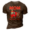 Mom Birthday Crew - Fire Truck Fire Engine Firefighter 3D Print Casual Tshirt Brown
