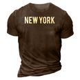 New York Retro City Pride Men Women Kids Mom Dad Zip 3D Print Casual Tshirt Brown