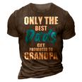 Only The Best Dad Get Promoted To Grandpa Fathers Day T Shirts 3D Print Casual Tshirt Brown