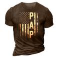 Pap Gift America Flag Gift For Men Fathers Day 3D Print Casual Tshirt Brown