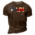 Papi Puerto Rican Dad Mens Puerto Rico 3D Print Casual Tshirt Brown