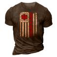 Paramedic Usa America Flag Star Of Life 3D Print Casual Tshirt Brown