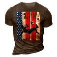 Patriotic American Flag Soccer Ball 4Th Of July Soccer 3D Print Casual Tshirt Brown