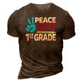 Peace Out 1St Grade Last Day Of School Teacher Girl Boy 3D Print Casual Tshirt Brown
