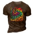Peace Out 2Nd Grade Graduation Last Day Of School Tie Dye 3D Print Casual Tshirt Brown