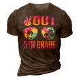 Peace Out 5Th Grade Tie Dye Graduation Last Day Of School 3D Print Casual Tshirt Brown