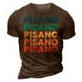Pisano Name Shirt Pisano Family Name 3D Print Casual Tshirt Brown