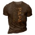 Proud Papa Fathers Day Camouflage American Flag 4Th Of July 3D Print Casual Tshirt Brown