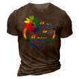 Rainbow Sunflower Love Is Love Lgbt Gay Lesbian Pride  V2 3D Print Casual Tshirt Brown