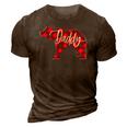 Red Buffalo Plaid Daddy Bear Matching Family Christmas Pj 3D Print Casual Tshirt Brown