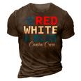 Red White & Blue Cousin Crew Family Matching 4Th Of July 3D Print Casual Tshirt Brown
