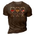 Red Wine & Blue 4Th Of July Wine Red White Blue Merica Usa 3D Print Casual Tshirt Brown