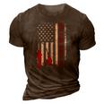 Reel Cool Bonus Dad American Flag Fishing Fathers Day 3D Print Casual Tshirt Brown